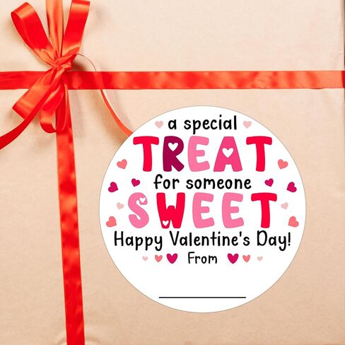 Happy Valentine's Day Gift Stickers, 30 Pcs Valentine Name Tags for Gifts, 2.5x2.5 Inch Valentine Presents Sticker Labels, Valentines Gift Tags for Gifts Wrapping Bags School Classroom-B05 in Saudi Arabia
