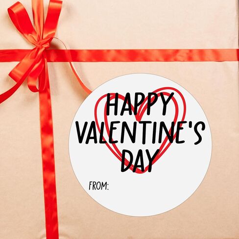 Happy Valentine's Day Gift Stickers, 30 Pcs Valentine Name Tags for Gifts, 2.5x2.5 Inch Valentine Presents Sticker Labels, Valentines Gift Tags for Gifts Wrapping Bags School Classroom-B05 in Saudi Arabia