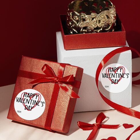 Happy Valentine's Day Gift Stickers, 30 Pcs Valentine Name Tags for Gifts, 2.5x2.5 Inch Valentine Presents Sticker Labels, Valentines Gift Tags for Gifts Wrapping Bags School Classroom-B05 in Saudi Arabia