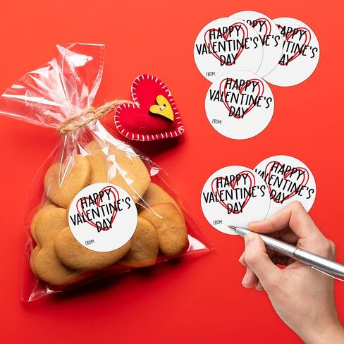 Happy Valentine's Day Gift Stickers, 30 Pcs Valentine Name Tags for Gifts, 2.5x2.5 Inch Valentine Presents Sticker Labels, Valentines Gift Tags for Gifts Wrapping Bags School Classroom-B05 in Saudi Arabia