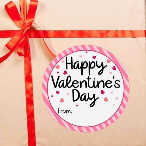 Happy Valentine's Day Gift Stickers, 30 Pcs Valentine Name Tags for Gifts, 2.5x2.5 Inch Valentine Presents Sticker Labels, Valentines Gift Tags for Gifts Wrapping Bags School Classroom-B05 in Saudi Arabia