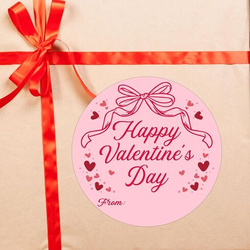 Happy Valentine's Day Gift Stickers, 30 Pcs Valentine Name Tags for Gifts, 2.5x2.5 Inch Valentine Presents Sticker Labels, Valentines Gift Tags for Gifts Wrapping Bags School Classroom-B05 in Saudi Arabia