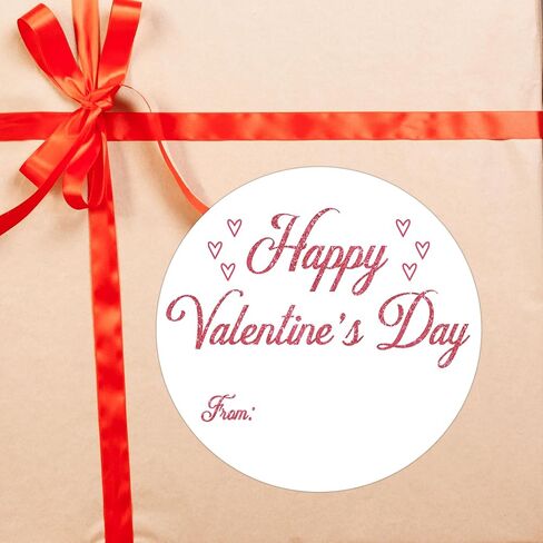 Happy Valentine's Day Gift Stickers, 30 Pcs Valentine Name Tags for Gifts, 2.5x2.5 Inch Valentine Presents Sticker Labels, Valentines Gift Tags for Gifts Wrapping Bags School Classroom-B05 in Saudi Arabia