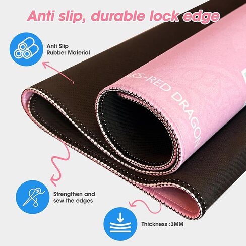 Mahjong Mat for Table Waterproof Anti-Wrinkle No Creases 31.5"" Anti-Slip Noise-Reducing Game Mat Table Cover for Mahjong Poker Board Games Dominoes (Pink) in Saudi Arabia