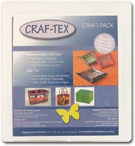 Bosal Craft-Tex Plus Stiff Nonwoven Double-Sided Fusible Notion, White (Packaging May Vary) in Saudi Arabia