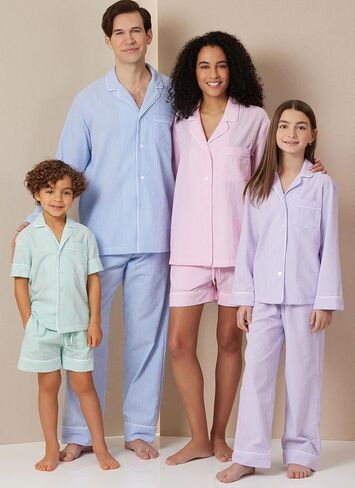 Butterick B7030A قمصان فضفاضة للفتيات والفتيان والكبار، وشورتات سهلة الارتداء وسراويل قابلة للسحب، رمز التصميم B7030، مقاسات XS - L/XS - XL in Kuwait