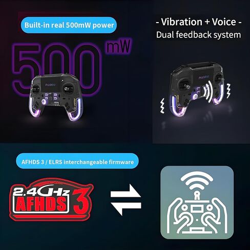 جهاز إرسال راديو GoolRC Flysky ProArt PA01، وحدة تحكم عن بعد 2.4 جيجا هرتز 18-32 قناة مع شاشة ملونة IPS 2.4 بوصة لطائرة FPV بدون طيار/طائرة هليكوبتر RC/طائرة/سيارة/قارب/متعدد المحركات in Saudi Arabia