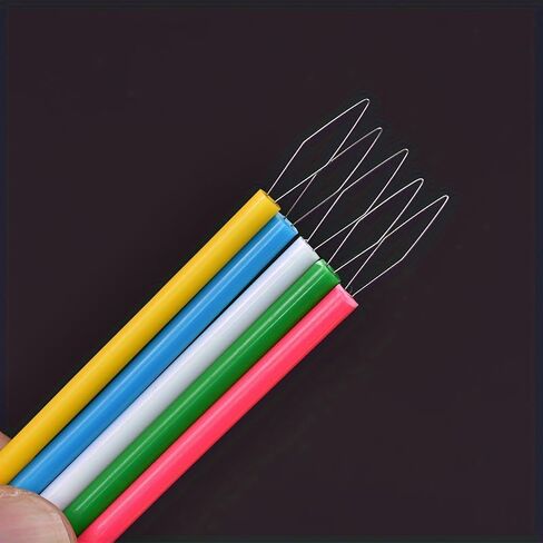5pcs Essential Plastic Threading Tool for Sewing – Easy Needle Threader & Thread Guide for Sewing Machines, Bead Embroidery & Crafts – Convenient Assist Tool (5pcs (Random Color)) in Saudi Arabia