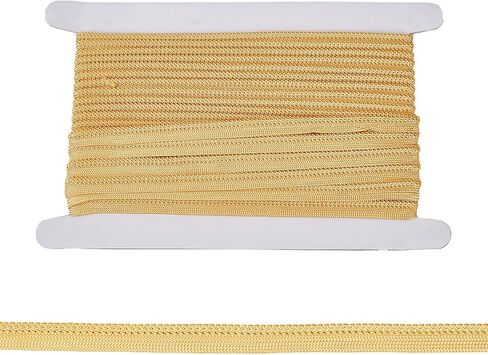 10 Yards 0.39 Inch Wide Golden Twisted Lip Cord Trim, Metalic Gold Cord-Edge Piping Trims Polyester Piping Bias Tape, Sewing Accessories for Dress Costume Home Textile Decoration in Saudi Arabia
