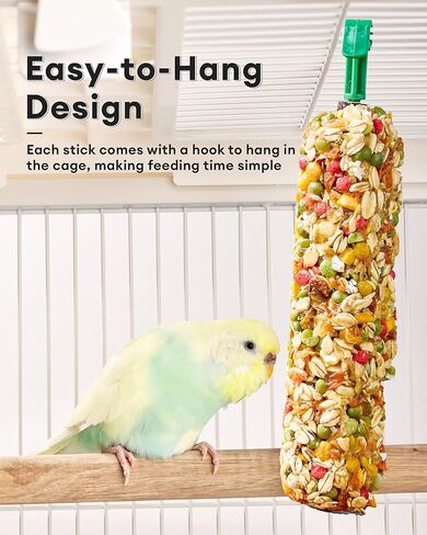 bucatstate 3 العصي الببغاء يعامل العسل علاج العصي، الطيور الطبيعية يعامل الخضروات والحبوب نكهة كوكاتيل، لعبة علاج الطيور الحيوانات الأليفة للببغاء كونور الببغاء lovebird in Kuwait