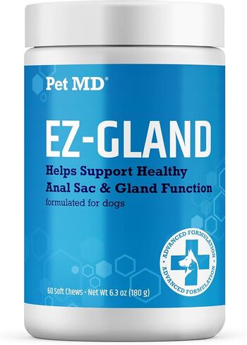Pet MD EZ Gland - Dog Anal Gland Chews with Pumpkin and Fiber for Dogs for Digestive Support, Constipation Relief, and Stool Firmer - 120 ct Soft Chews in Saudi Arabia