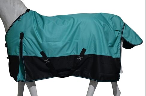 1200D Waterproof Light Weight Poly (100g Fill) Horse Winter Turnout Blanket with Standard Neck AT010002 (Turquoise, 75") in Saudi Arabia