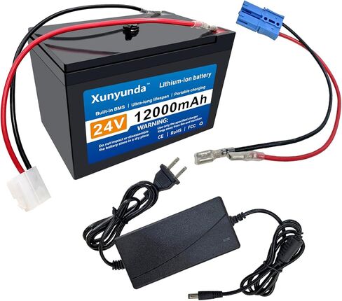 24V 12Ah Battery for Kids Ride-On Toys Includes 2A Charger/25A BMS,Compatible with Dynacraft Realtree 24V Power Wheels in Saudi Arabia