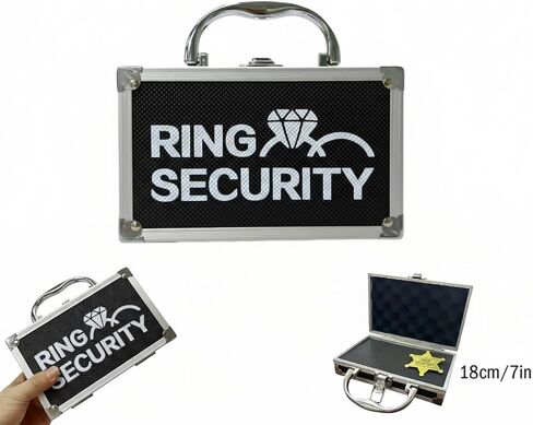 Ring Security Wedding Ring Bearer Case, 7.09 in Suitcase, Metal Badge in Saudi Arabia