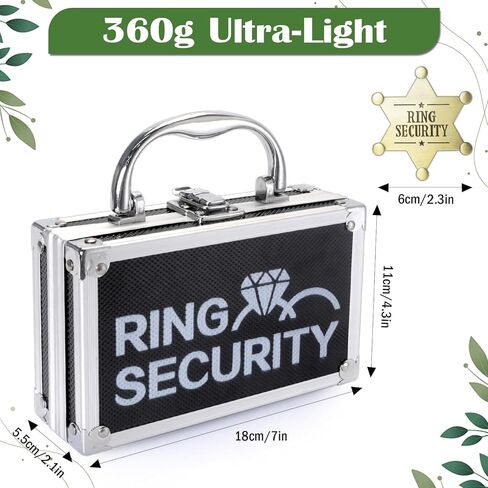 Ring Security Wedding Ring Bearer Case, 7.09 in Suitcase, Metal Badge in Saudi Arabia