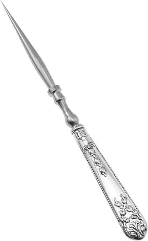 yyangz Vintage Patterned Awl Silver Handmade DIY Sewing Tool Accessories Punching Awl Sewing Needle for Repairing Canvas Leather Soles Handbags in Saudi Arabia