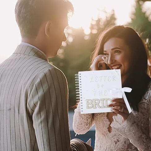 ORIGACH 8 x 8 Inch Letters to The Bride Scrapbook Wedding Photo Album Scrapbook 80 Pages DIY Memory Book for Wedding and Anniversary Family (White) in Saudi Arabia