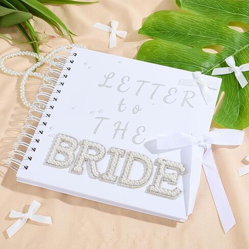 ORIGACH 8 x 8 Inch Letters to The Bride Scrapbook Wedding Photo Album Scrapbook 80 Pages DIY Memory Book for Wedding and Anniversary Family (White) in Saudi Arabia