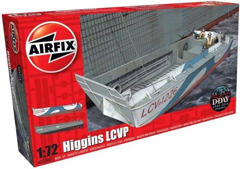 Airfix Ship Model Kit Gift Set - A02340 Higgins LCVP, Plastic Watercraft Model Kits for Adults & Kids Ages 8+, Skill Level 2, 1:72 Scale WW2 Watercraft Models, Miniature Navy Gifts in Saudi Arabia