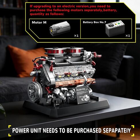 V12 Engine Model Kit Building Set for Tiger Tank, Mini Mechanical Engineering Technic Collectible for Adults Teens Boys 14+ 1236PCS in Saudi Arabia