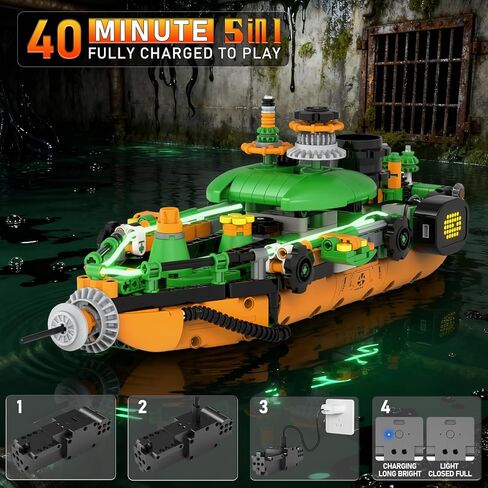 STEM Robot Building Toys for Kids 6-12, 5in1 App & Remote Control STEM Tractor Frog Robot Building Kits, 732PCS DIY Educational Construction Building Block Set for Kid, Erector Set Gift for Boys Girls in Kuwait