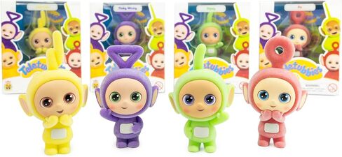 Teletubbies 4-Pack Set with Tinky Winky, Dipsy, Laa-Laa, Po 2.5-inch Flocked Cheebee Collectible Figures in Saudi Arabia