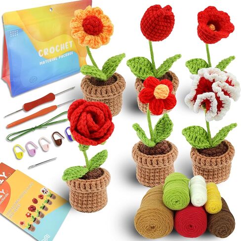 Yowamho Crochet Kit for Beginners, Crocheting Kits for Adults and Kids with Step-by-Step Video Tutorials, DIY Knitting Supplies, Crochet Starter Hook Set with Accessories, Hedgehog in Saudi Arabia