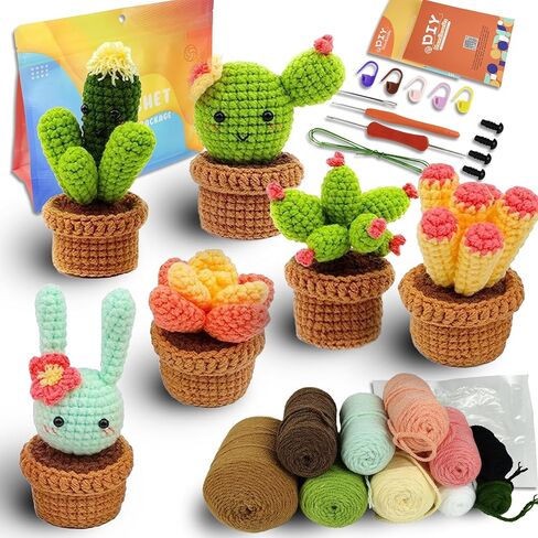 Yowamho Crochet Kit for Beginners, Crocheting Kits for Adults and Kids with Step-by-Step Video Tutorials, DIY Knitting Supplies, Crochet Starter Hook Set with Accessories, Hedgehog in Saudi Arabia