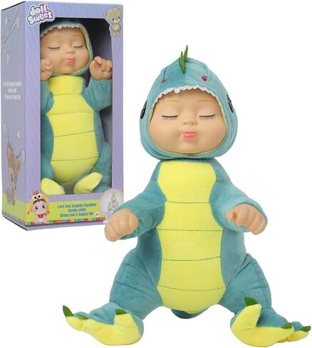 Interactive Singing Plush Animal Doll,14in Realistic Reborn Baby Doll,Soft Plush Toy with Interactive Singing Function Music Box,Baby Doll Hat is Removable.Sleep Doll Suitable for Toddlers. in Saudi Arabia
