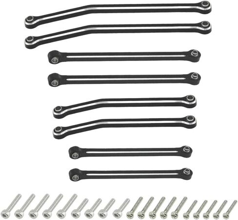 Hobby Details Aluminum Rear Axle Gear Box Skid Link Wheel Upgrade Set for 1/30 Axial SCX30 Jeep Wrangler RC Cars, Black and Gold (Skid Link Rods) in Saudi Arabia