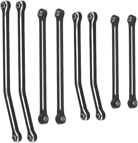 Hobby Details Aluminum Rear Axle Gear Box Skid Link Wheel Upgrade Set for 1/30 Axial SCX30 Jeep Wrangler RC Cars, Black and Gold (Skid Link Rods) in Saudi Arabia