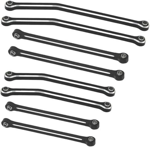 Hobby Details Aluminum Rear Axle Gear Box Skid Link Wheel Upgrade Set for 1/30 Axial SCX30 Jeep Wrangler RC Cars, Black and Gold (Skid Link Rods) in Saudi Arabia