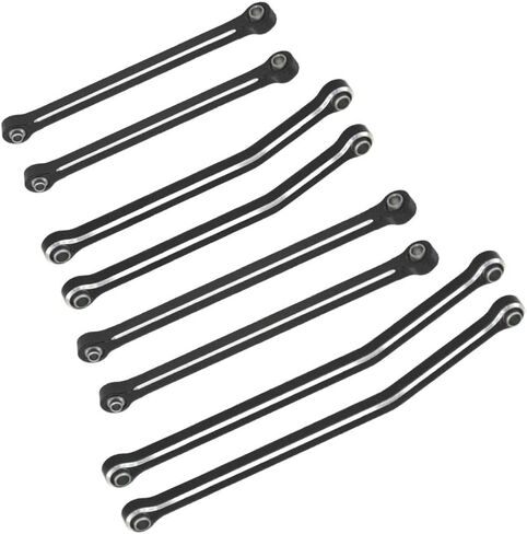 Hobby Details Aluminum Rear Axle Gear Box Skid Link Wheel Upgrade Set for 1/30 Axial SCX30 Jeep Wrangler RC Cars, Black and Gold (Skid Link Rods) in Saudi Arabia