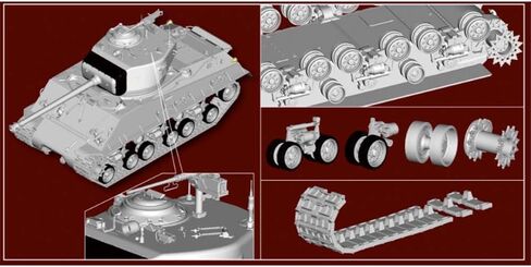 Trumpeter I Love Kit ILK61615 1:16 M4A3E8 Sherman 'Easy Eight', Model Kit in Saudi Arabia