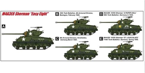 Trumpeter I Love Kit ILK61615 1:16 M4A3E8 Sherman 'Easy Eight', Model Kit in Saudi Arabia