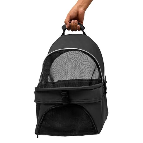 3 in 1 Folding Dog Stroller, Pet Folding Stroller for Cats and Dogs, 4 Wheels Dog Cat Puppy Stroller w/Removable Carry Basket,Storage Basket and Cup Holder,Foldable Pet Stroller (Black) in Saudi Arabia