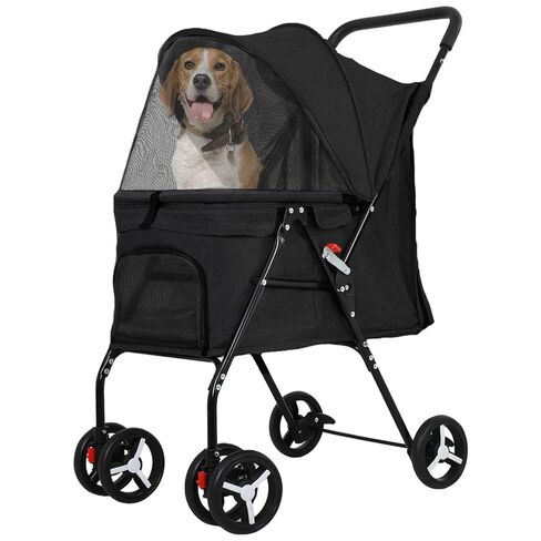 Folding Lightweight Cat Stroller, Pet Stroller for Small to Medium-Gray in Saudi Arabia