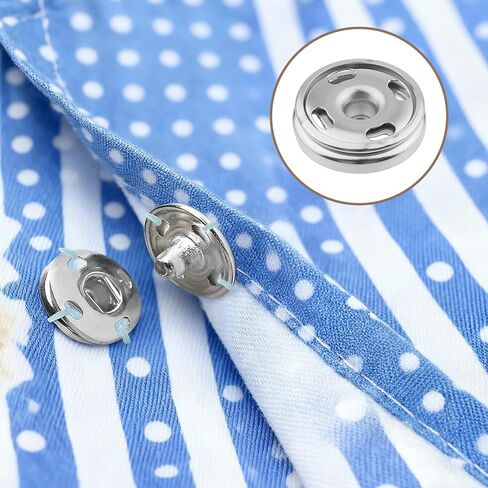 40Sets Sew-on Snap Buttons - 4 Colors 12.5mm Metal Sewing Snaps Fasteners - Sew-on Press Studs Buttons for Sewing Clothing -Gold,Antique Bronze, Silver,Black in Saudi Arabia