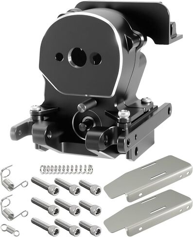 Upgraded Dual Speed Gearbox Fit for Traxxas TRX4M 1/18 RC Crawlers, 15.7:1/56.6:1 High & Low Transmission, Metal Gears, Fits for Defender Bronco K10 F150 Black in Saudi Arabia