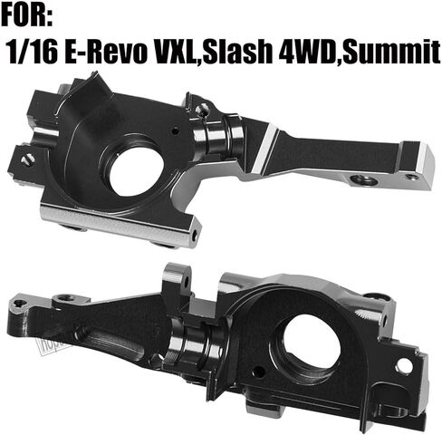 Aluminum Front Rear Bulkhead Gearbox Steel Diff Gear Upgrades for 1/16 E-Revo VXL,Slash 4WD,Summit,Alloy RC Gearbox w/Transmission Gear Hops Up,Black in Saudi Arabia