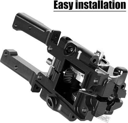 Aluminum Front Rear Bulkhead Gearbox Steel Diff Gear Upgrades for 1/16 E-Revo VXL,Slash 4WD,Summit,Alloy RC Gearbox w/Transmission Gear Hops Up,Black in Saudi Arabia