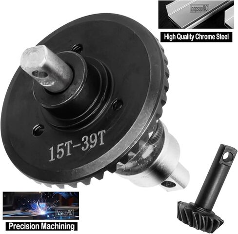 Aluminum Front Rear Bulkhead Gearbox Steel Diff Gear Upgrades for 1/16 E-Revo VXL,Slash 4WD,Summit,Alloy RC Gearbox w/Transmission Gear Hops Up,Black in Saudi Arabia
