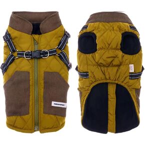 Small Dog Coats for Small Dogs Jackets Waterproof Reflective Fleece Inner, Dog Jacket with Harness and Zipper, Dog Winter Coats for Cold Weather Small Dogs Coat Winter Clothes in Kuwait