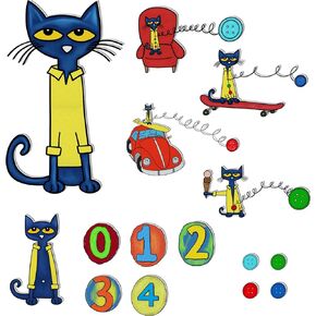 قطة وأزراره الأربعة الرائعة حكايات خرافية لباد وقت اللباد لمجموعة لوحة الفلانيل من أنشطة تعلم سرد القصص لرياض الأطفال in Kuwait