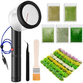 مجموعة أدوات توزيع العشب الثابتة من Warmtree مع مقبض مضاد للانزلاق وعشب ألوان 5 × 30 جم، 49 قطعة من الزهور الملونة المصغرة، لوازم الديوراما لمجموعة نماذج التضاريس ذات المناظر الطبيعية الخلابة DIY in Kuwait
