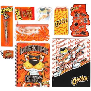 Cheetos Journaling Set, Cute Stationary Set for Girls & Boys with Decal Stickers, Spirals, Notebook, Folder, Key chain, Pen, Eraser and Pencil Case, Stationary Kit & DIY Diary Journal for Teens in Saudi Arabia