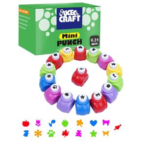 ucec 20pcs الاطفال ثقب صغير للحرف اليدوية، ورقة لكمة شكل ورقة القيقب القلب نجمة ندفة الثلج، على شكل ثقب اللكمات الشكل القواطع للورق مسمار الفن عيد الشكر هدايا عيد الميلاد سكرابوكينغ بطاقات in Kuwait