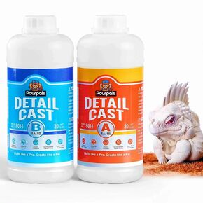Polyurethane Resin 60oz 2Part, Fast Cured Resin Within 10 Minutes, Ultra Low Viscosity & Low Odor Pourable Liquid Plastic for Casting Models, Prototypes, Figurines, Art Craft in Saudi Arabia