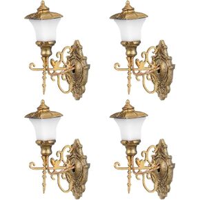 4 قطع من DOITOOL مصباح جداري لبيت الدمى صغير عتيق لبيت الدمى مصابيح زخرفية صغيرة لتزيين طاولة الرمل ذات المناظر الطبيعية الصغيرة - ذهبي in Kuwait