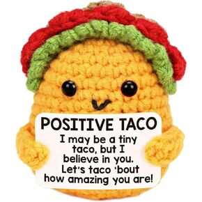 Positive Crochet Taco Animals, Emotional Support Gift for Women Men, Birthday Self Care Present, Inspirational Uplifting Gift for Friends, Sister, Mom, Dad, Wife, Husband, Coworkers, Family in Kuwait